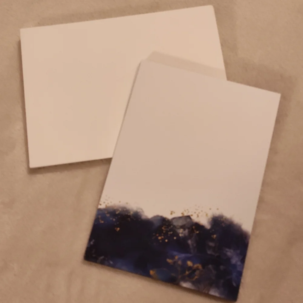 Blue and Gold Invitation Cards
